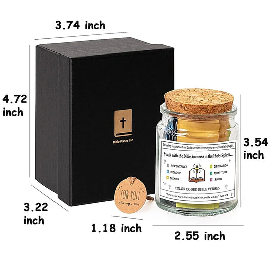 Bible Verses  in Glass Jar Bible Verse Jar Spanish English Christian Scripture Prayer Hope Jar For Spiritual Growth Pious Prayer