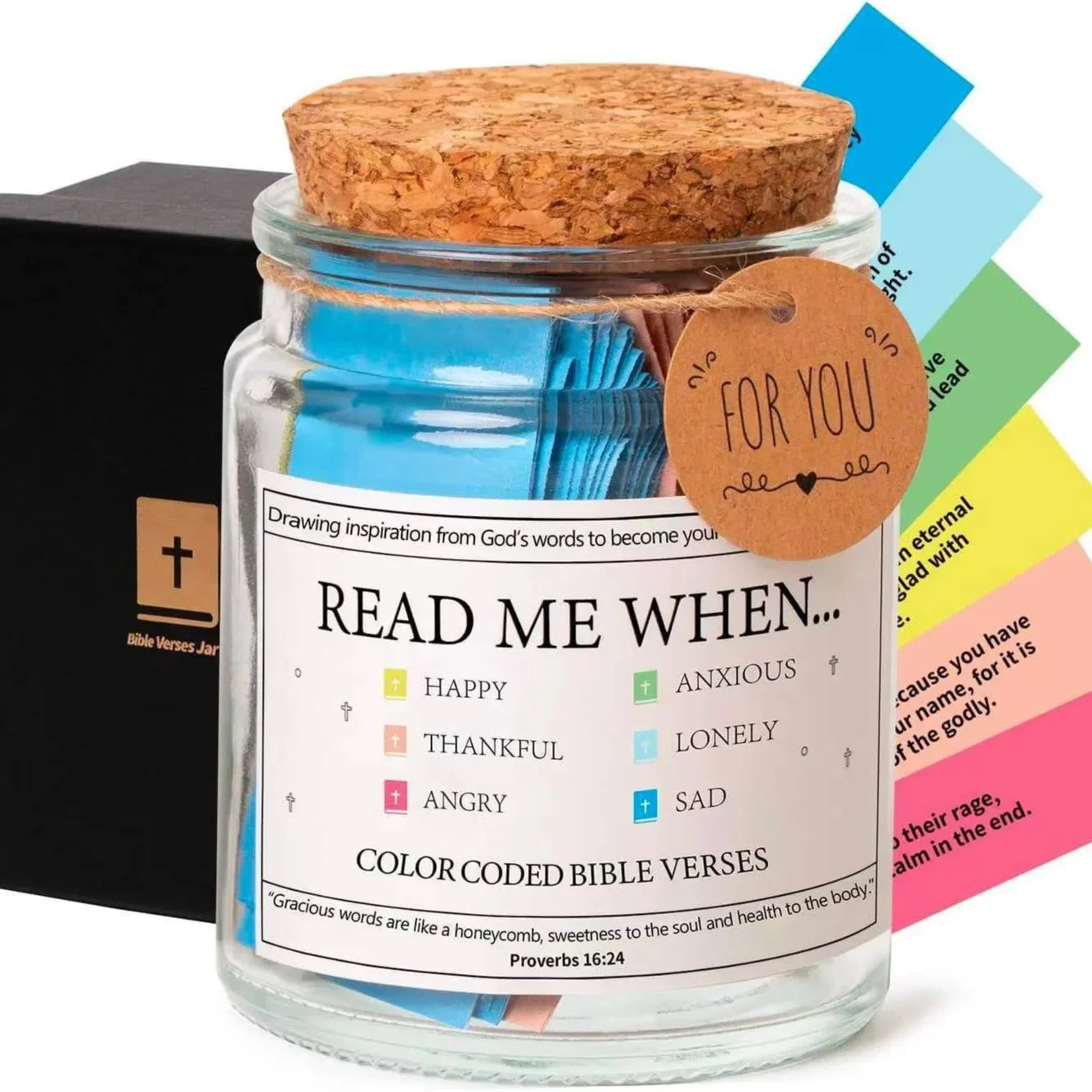 Bible Verses in Glass Jar Bible Verse Jar Spanish English Christian Scripture Prayer Hope Jar For Spiritual Growth Pious Prayer