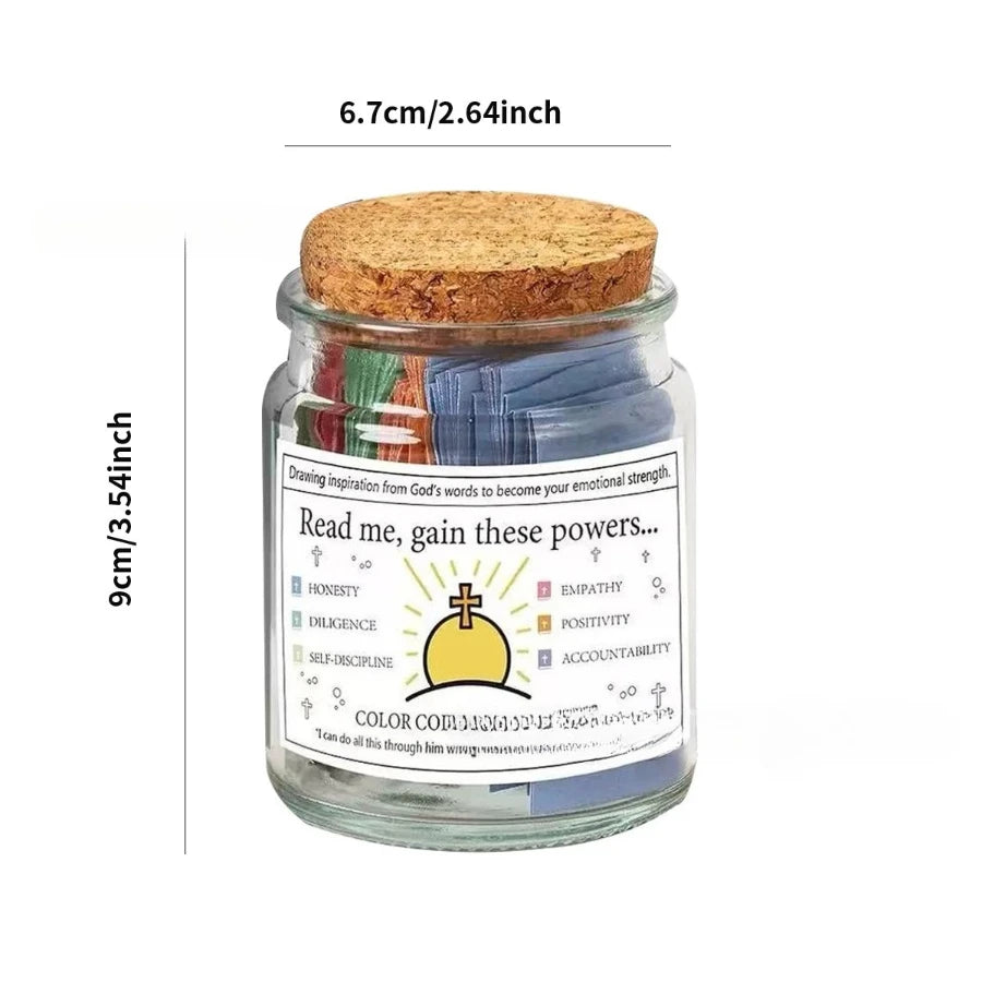 Bible Verses  in Glass Jar Bible Verse Jar Spanish English Christian Scripture Prayer Hope Jar For Spiritual Growth Pious Prayer