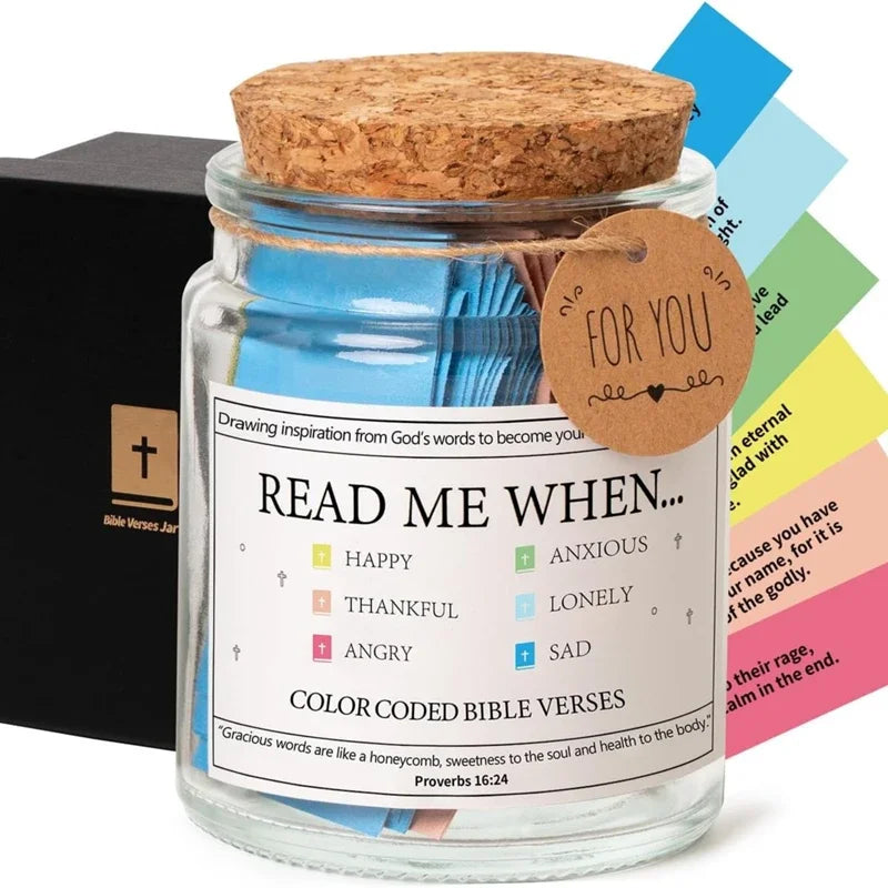 Bible Verses  in Glass Jar Bible Verse Jar Spanish English Christian Scripture Prayer Hope Jar For Spiritual Growth Pious Prayer