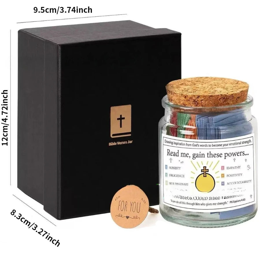 Bible Verses  in Glass Jar Bible Verse Jar Spanish English Christian Scripture Prayer Hope Jar For Spiritual Growth Pious Prayer