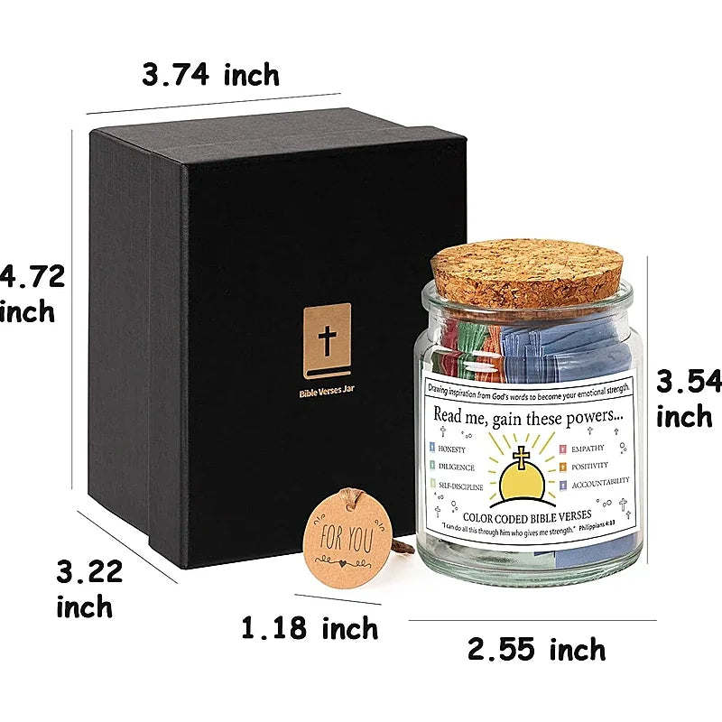 Bible Verses  in Glass Jar Bible Verse Jar Spanish English Christian Scripture Prayer Hope Jar For Spiritual Growth Pious Prayer