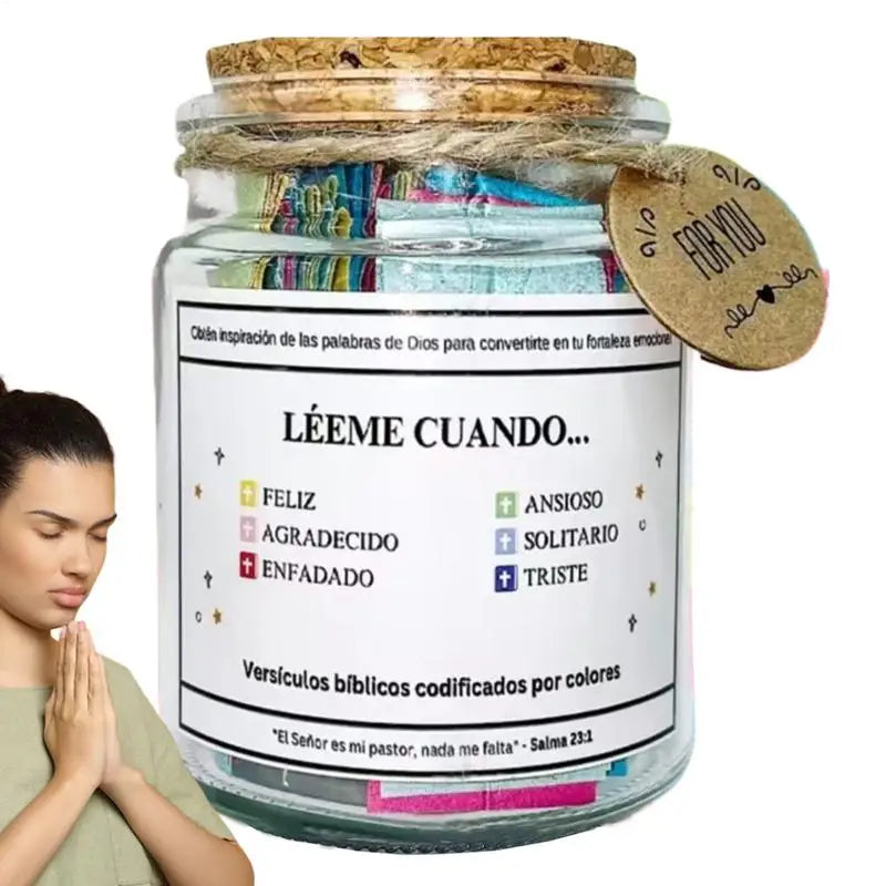 Jarra con Versiculos Biblicos