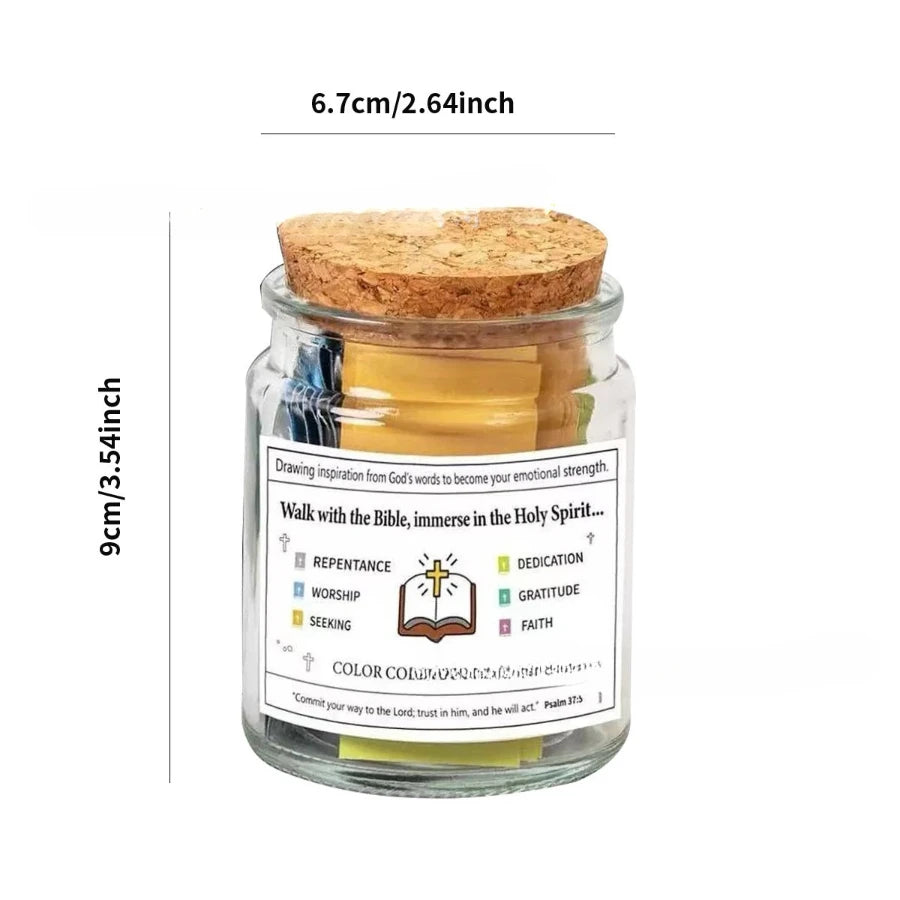 Bible Verses  in Glass Jar Bible Verse Jar Spanish English Christian Scripture Prayer Hope Jar For Spiritual Growth Pious Prayer